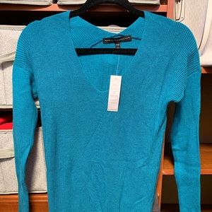 WHBM XXS ribbed tunic sweater NBW.